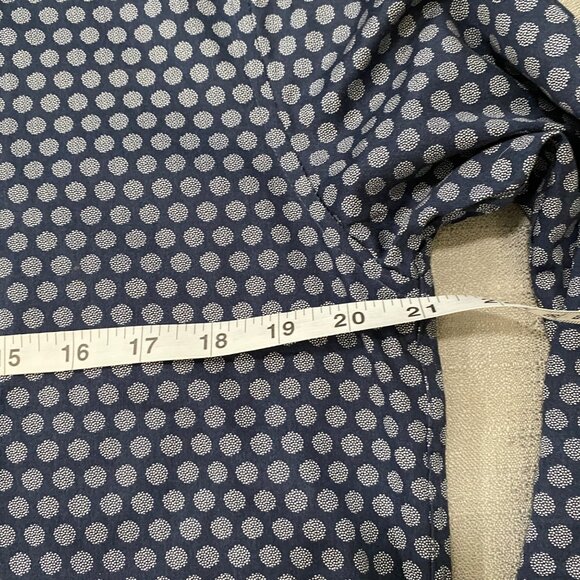 Ted Baker Mens Polka Dot Button-Up Shirt Size 4 Navy Blue Long Sleeve Cotton - Picture 6 of 15